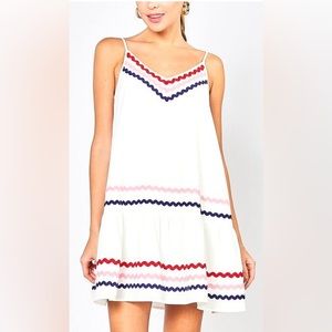 Red White (Pink) and Blue Tank Dress